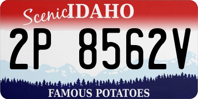 ID license plate 2P8562V