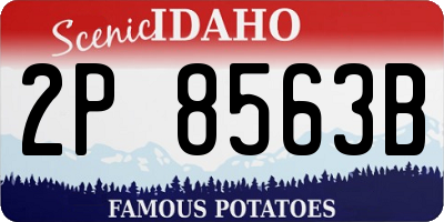 ID license plate 2P8563B