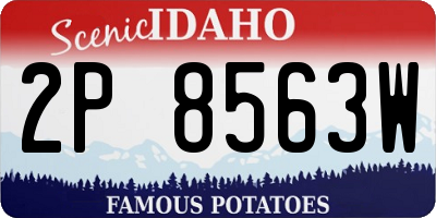 ID license plate 2P8563W