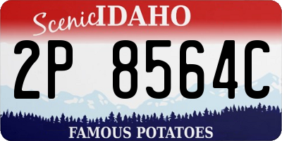 ID license plate 2P8564C