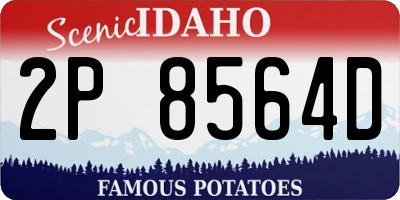 ID license plate 2P8564D