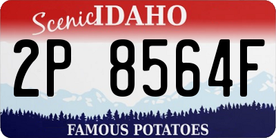 ID license plate 2P8564F