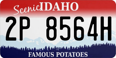 ID license plate 2P8564H