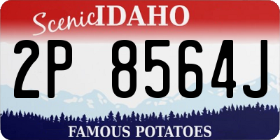 ID license plate 2P8564J