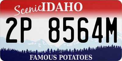 ID license plate 2P8564M