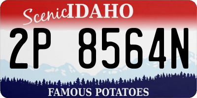ID license plate 2P8564N