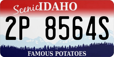 ID license plate 2P8564S