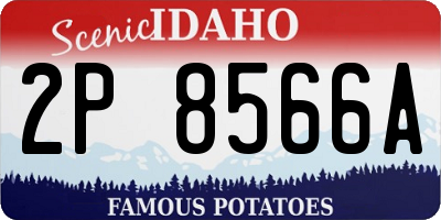 ID license plate 2P8566A
