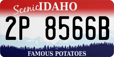 ID license plate 2P8566B