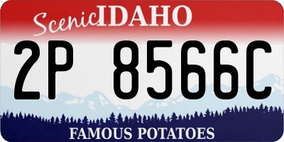 ID license plate 2P8566C