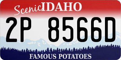 ID license plate 2P8566D