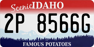 ID license plate 2P8566G
