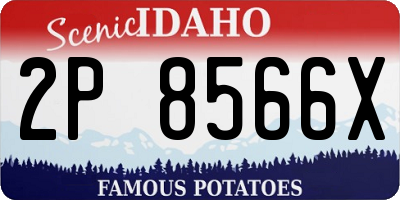 ID license plate 2P8566X
