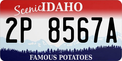 ID license plate 2P8567A