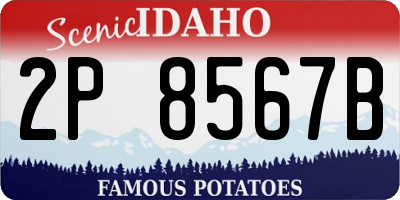 ID license plate 2P8567B