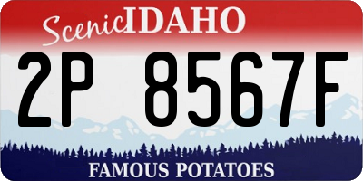 ID license plate 2P8567F