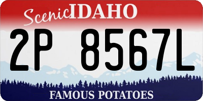 ID license plate 2P8567L