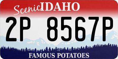 ID license plate 2P8567P