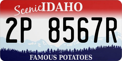 ID license plate 2P8567R