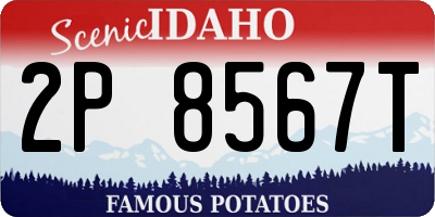 ID license plate 2P8567T