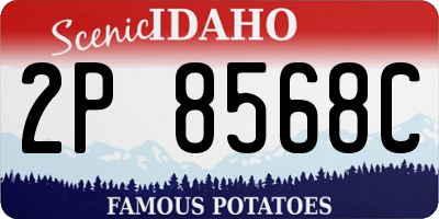 ID license plate 2P8568C