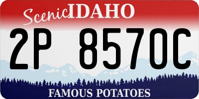 ID license plate 2P8570C