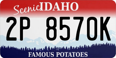 ID license plate 2P8570K