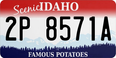 ID license plate 2P8571A