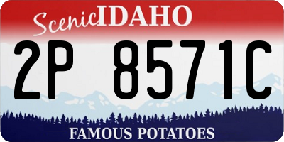 ID license plate 2P8571C