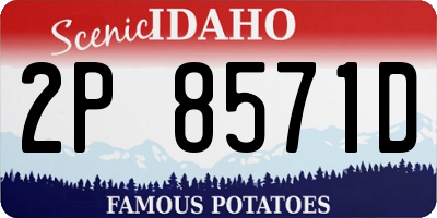 ID license plate 2P8571D