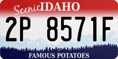 ID license plate 2P8571F
