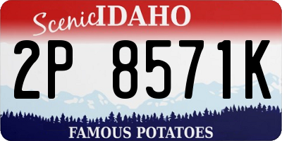 ID license plate 2P8571K
