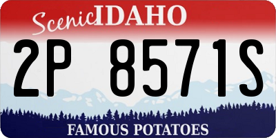 ID license plate 2P8571S