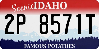 ID license plate 2P8571T