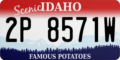 ID license plate 2P8571W