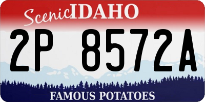 ID license plate 2P8572A