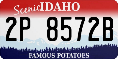 ID license plate 2P8572B