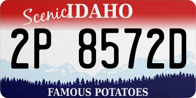 ID license plate 2P8572D