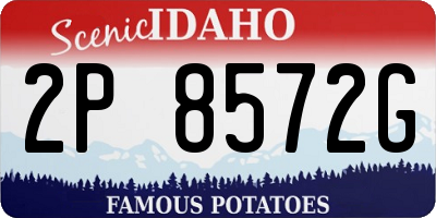 ID license plate 2P8572G