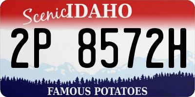 ID license plate 2P8572H