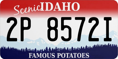ID license plate 2P8572I