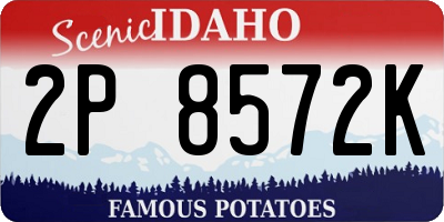 ID license plate 2P8572K
