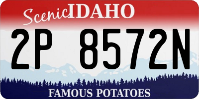 ID license plate 2P8572N