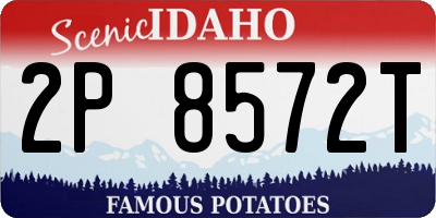 ID license plate 2P8572T