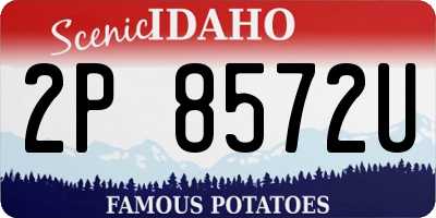 ID license plate 2P8572U