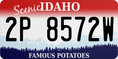 ID license plate 2P8572W