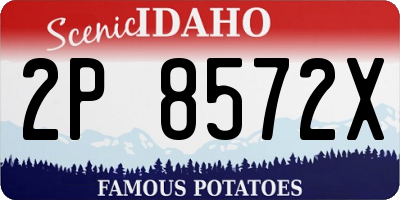 ID license plate 2P8572X