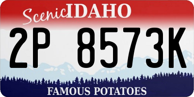 ID license plate 2P8573K