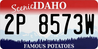 ID license plate 2P8573W