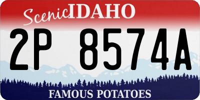 ID license plate 2P8574A
